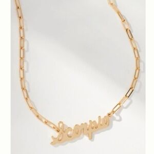 GOLD-PLATED ZODIAC NECKLACE - Scorpio